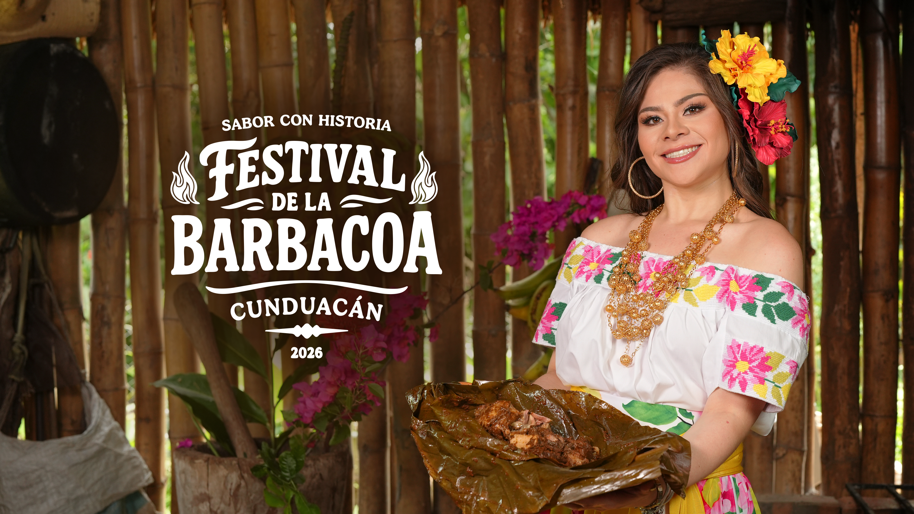 Cartel oficial 2do Festival de la Barbacoa Cunduacán 2026 — del 14 al 16 de agosto